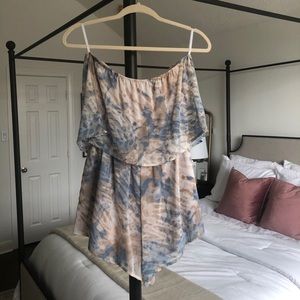 Strapless Tie Dye Romper
